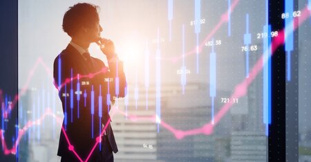 Finance chart. Data analysis. Management strategy.