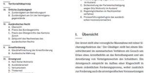 AA - Auslandsbezug bei Arrestverfahren